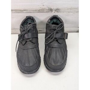 Polo Ralph Lauren Snow Boots Mens Size 11 Black Leather Dover III Winter Lined
